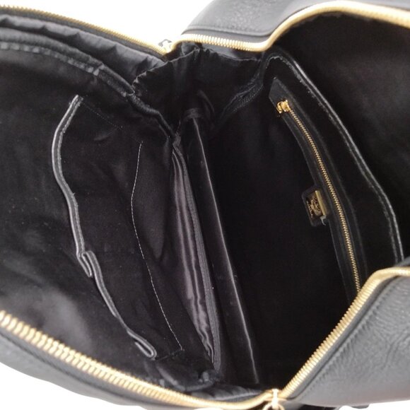 (L5) Authentic MCM Backpack Bag Black PVC Luxury Vintage Designer Handbag main image 4